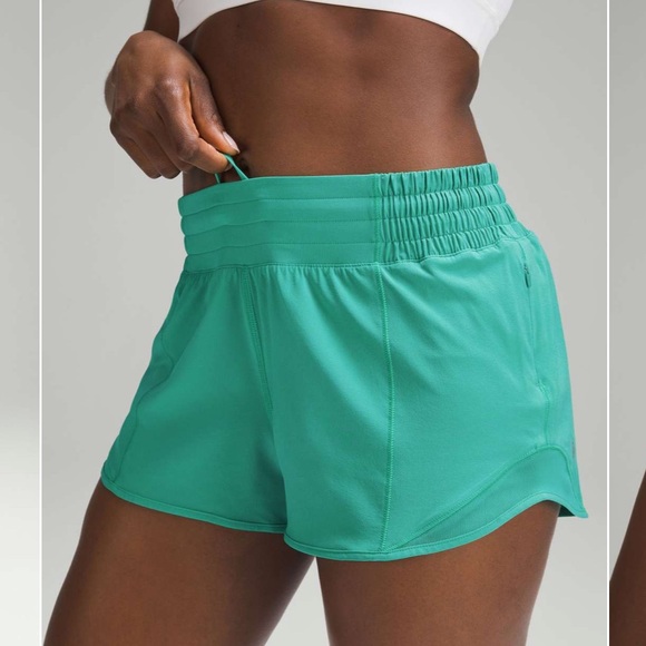 Lululemon Hotty Hot High-Rise Lined Short 2.5” Kelly Green